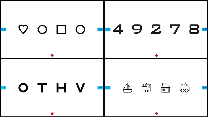 test chart kids optotypes